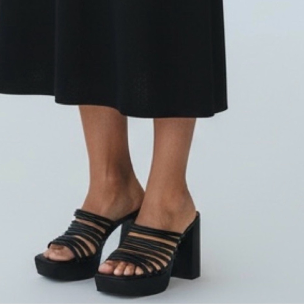 Antonio Melani Bree Tubular Leather Platform Sandals